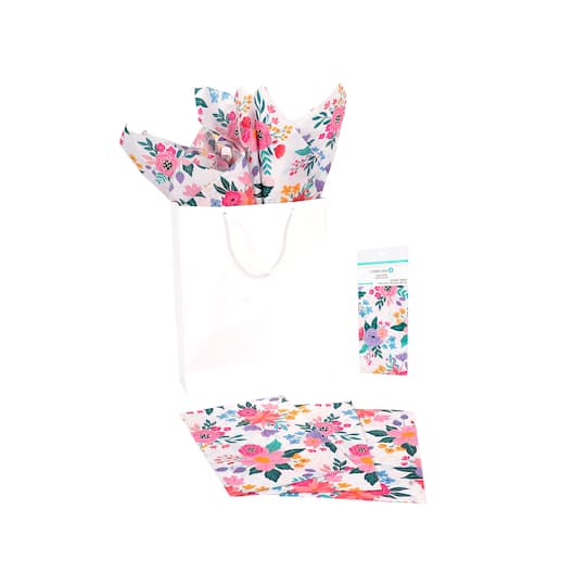 Pink Floral Tissue Paper Sheets, 12ct. by Celebrate It™